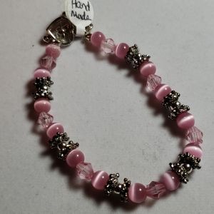 Pink Cats eye bracelet